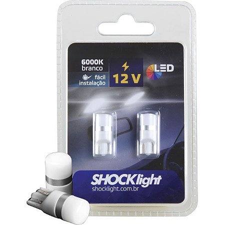 SHOCKLIGHT RETROFIT LAMPADA LED T10 1SMD-3030 6000K 12V SUPER BRANCO