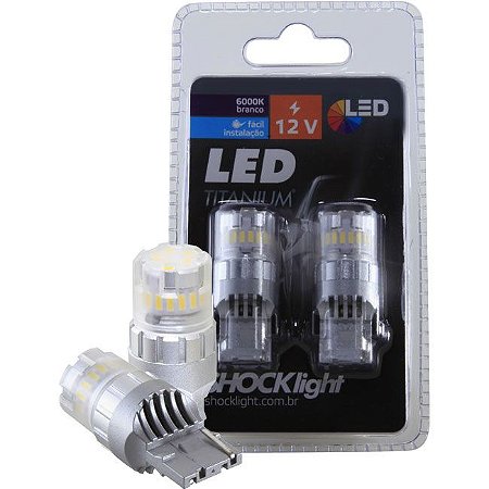 SHOCKLIGHT TITANIUM LAMPADA LED T20 1 POLO 12V BRANCA