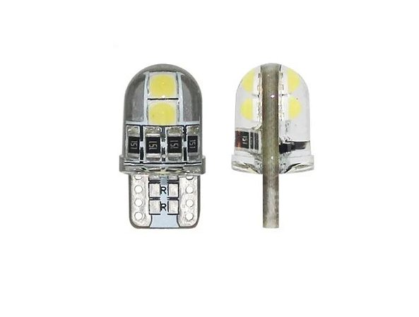 LAMPADA LED T10 4 LEDS SILICONE 6000K 12V