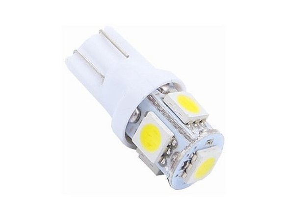 LAMPADA LED T10 5 LEDS TORRE 6000K 12V