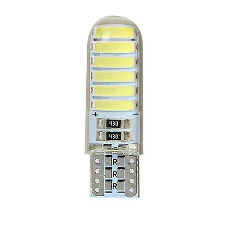 LAMPADA LED T10 12 LEDS TIRAS SILICONE 6000K 12V