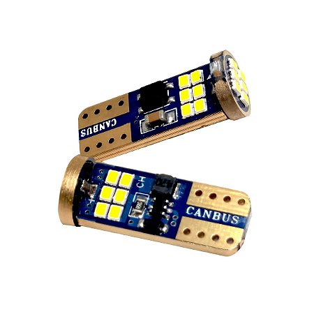 LAMPADA LED T10 18 LEDS 6000K 12V CANBUS