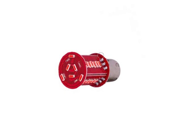 LAMPADA LED 2 POLOS SEQUENCIAL 30 LEDS 12V VERMELHA