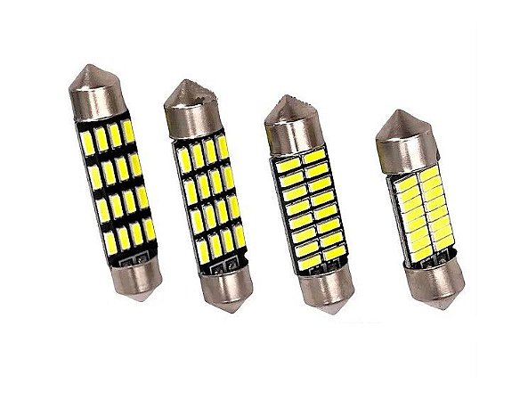 LAMPADA LED TORPEDO 31MM 16 LEDS 6000K 12V