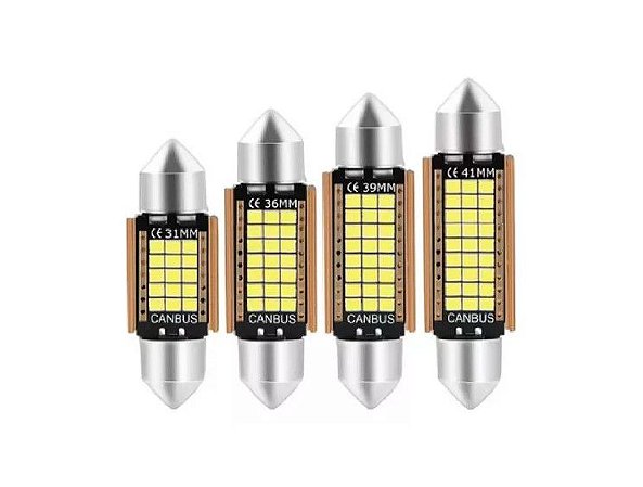 LAMPADA LED TORPEDO 36MM 21 LEDS 6000K 12-24V CANBUS