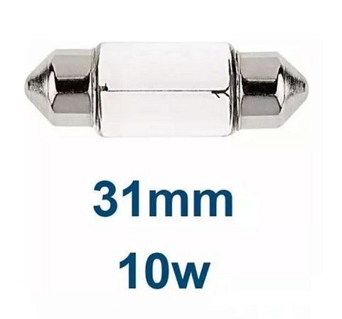 LAMPADA HALOGENA TORPEDO 31MM 3200K 10W 12V