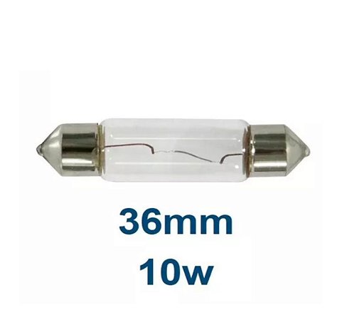 LAMPADA HALOGENA TORPEDO 36MM 3200K 10W 12V