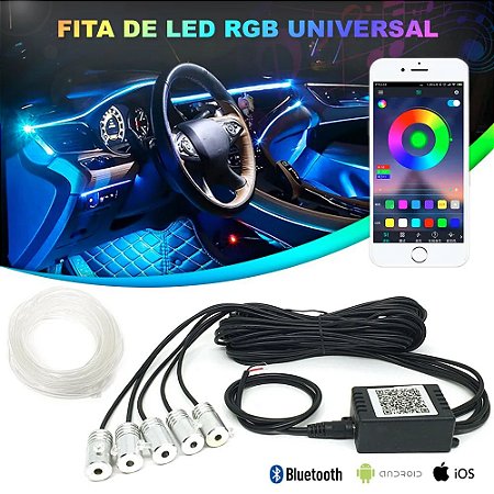 FITA LED PAINEL RGB 64 CORES CONTROLE POR APP ANDROID IOS