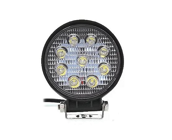 FAROL DE LED REDONDO 9 LEDS 6000K 27W 12-24V 11X2CM