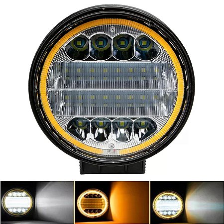 FAROL DE LED REDONDO 24 LEDS 3000-6000K 72W 12-24V 11X2CM