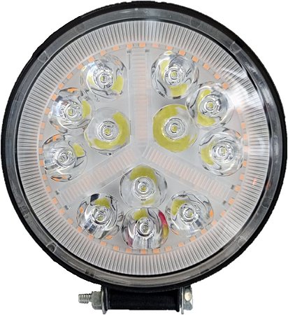 FAROL DE LED REDONDO 12 LEDS 3000-6000K 75W 12-24V 11X2CM