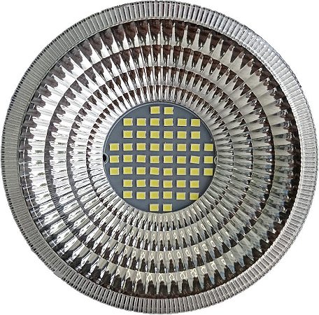 FAROL DE LED REDONDO 44 LEDS STROBO 6000K 132W 12-24V 11X2CM