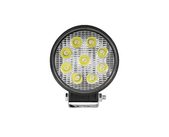 FAROL DE LED REDONDO 9 LEDS 6000K 27W 12-24V 8.8X2CM