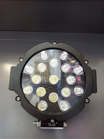 FAROL DE LED REDONDO 17 LEDS 6000K 51W 12-24V 17X19X5CM