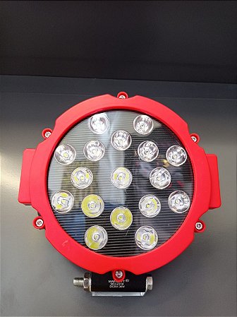 FAROL DE LED REDONDO 17 LEDS 6000K 51W 12-24V 17X19X5CM