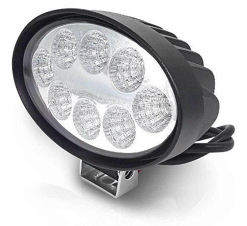 FAROL DE LED OVAL 8 LEDS 6000K 24W 12-24V 8X14X6CM