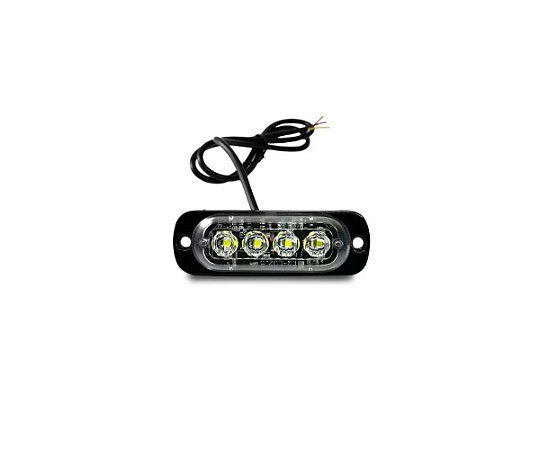 STROBO 4 LEDS AZUL VERMELHO 16 EFEITOS 12-24V