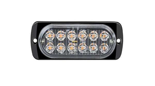 STROBO 12 LEDS AMBAR 16 EFEITOS 12-24V