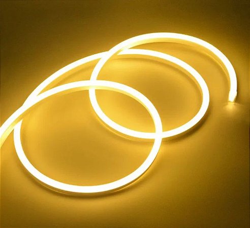FITA LED NEON 2835 BRANCO QUENTE 5 MTS 12V