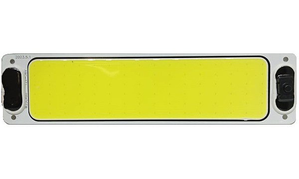 LUMINARIA COLB 96 LEDS RETANGULAR 24X6CM COM BOTAO E BOTAO 12-36V