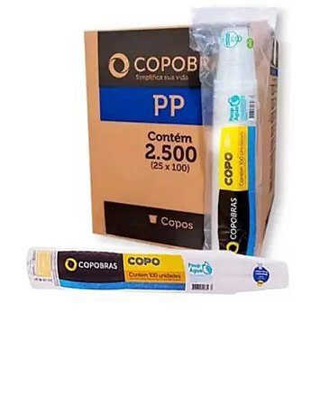Copo Descartavel 180ml PP Caixa Com 2500 Unidades Copobras