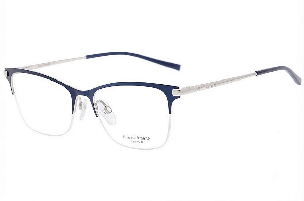 ANA HICKMANN AH1305 06A TAM 52- COR PRATA / AZUL