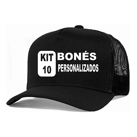 KIT 10  Bonés personalizados com logo , foto, frase ou imagem
