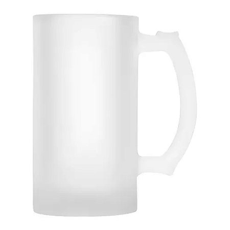 Caneca Chopp de Vidro Jateado
