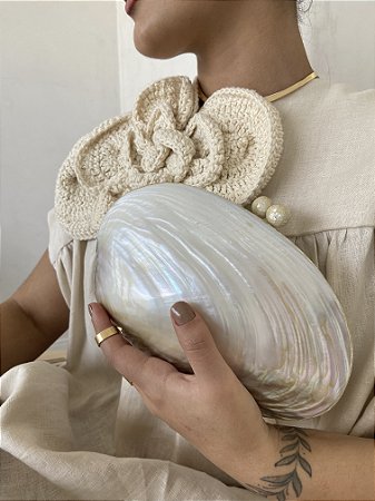 CLUTCH MADREPÉROLA CONCHA NATURAL