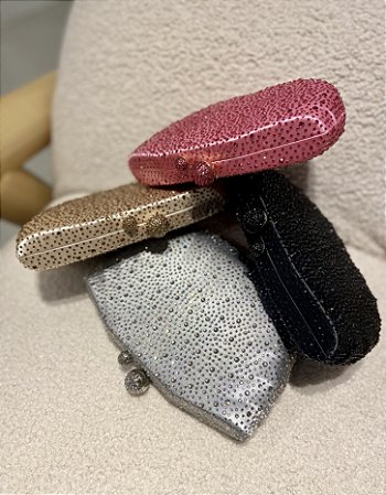 CLUTCH CONCHA CRISTAL - ROSA