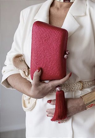 CLUTCH STRAW - RED