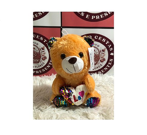 Urso de Pelúcia na Cor  Doce de Leite