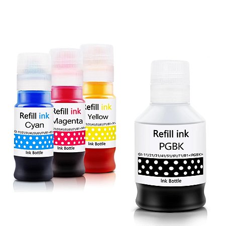Kit Refil de Tinta Compatível Canon GI-11 GL11