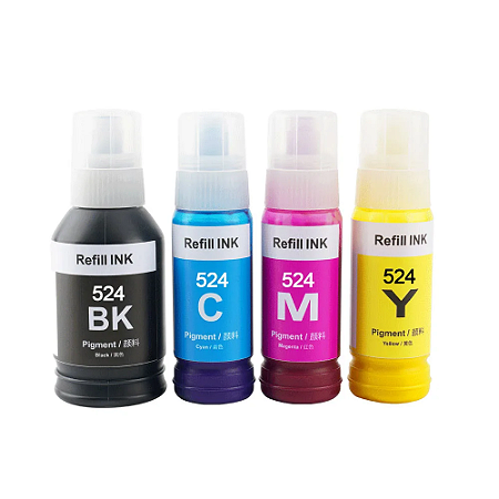 Kit Refil de Tinta Pigmentada Compatível Epson T524120