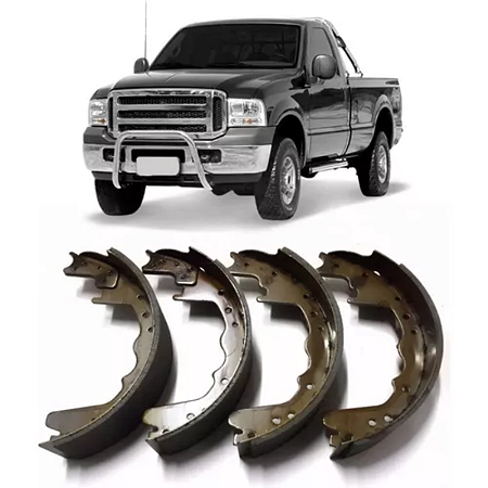 Sapata Freio Traseiro F250 F350 1998/2012 Com Lona Calada
