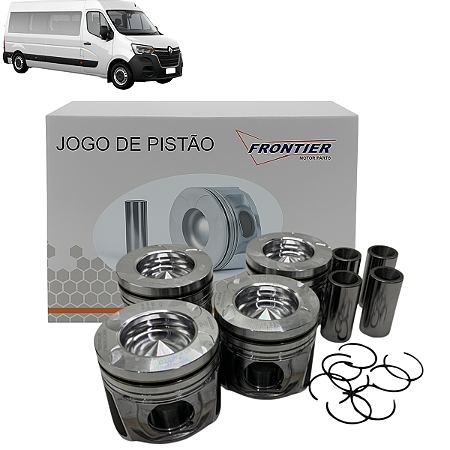 Jogo Pistão 0.50 Master 2.3 16v 2013 A 2025 Canaleta Aço