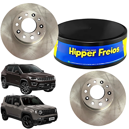 Par Disco Freio Traseiro Jeep Compass 2.0 Renegade 1.8