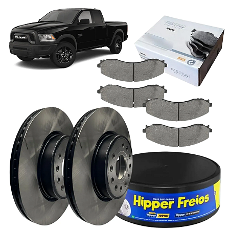 Kit Par Disco Freio + Pastilha Dianteiro Ram 1500 2021 A 2025