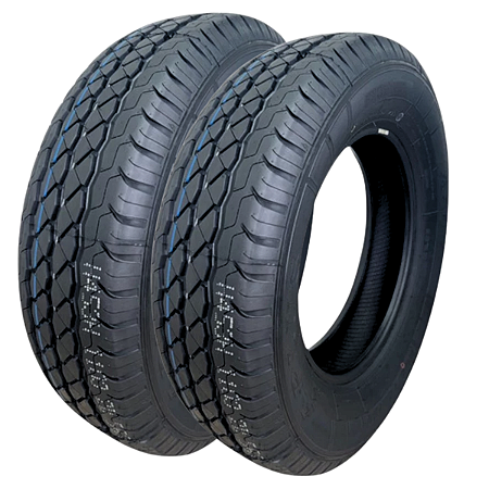 Kit 2 Pneus Aplus 205/75r16 8pr Tl 110/108r Para Caminhonete