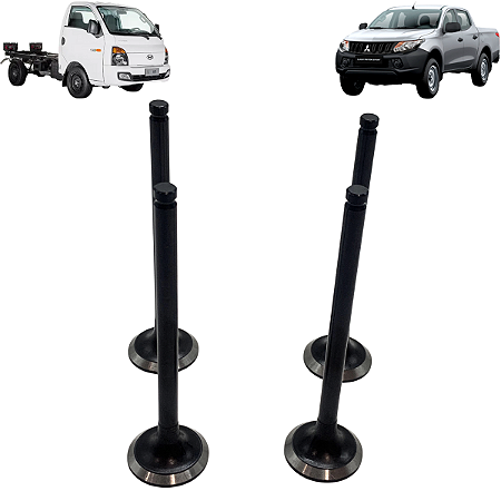 Kit 4 Válvulas Escape L200 Gls Hpe Hr 8v 2.5 Diesel 92 A 07