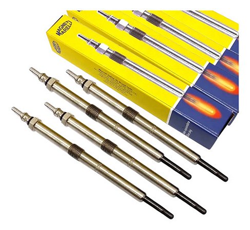 Kit 4 velas aquecedoras motor diesel Master 2.5 16V 2004 a 2012