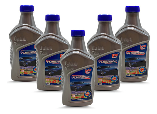 Kit 5 óleo FluidTech 5W30 SN sintético Dulub flex