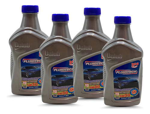 KIT 4 OLEO FLUIDTECH 5W30 SN SINTETICO DULUB FLEX