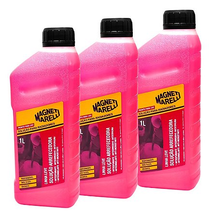 Kit 3 aditivos cor rosa pronto para uso Magneti Marelli