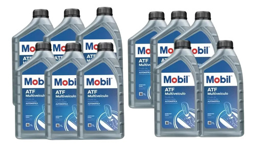 Kit 11 Lt Oleo Mobil Atf Multiveiculo Transmissao Automatica