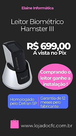 Leitor Biométrico Hamster III