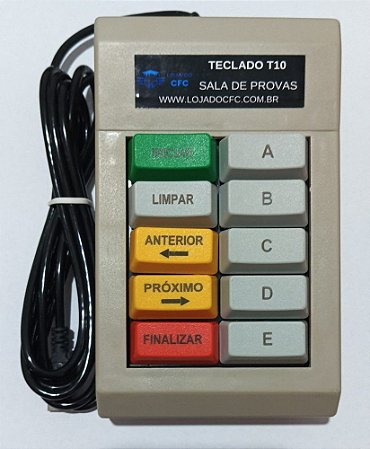 Teclado Especial T10 P/ Sala de Provas Auto Escola