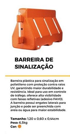 Barreira de Sinalização p/ Controle de Tráfego