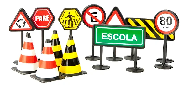 Mini Placas De Trânsito Educativas