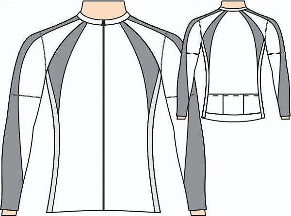 Ref. 344 - Molde de Camiseta Esportiva de Ciclista Masculina